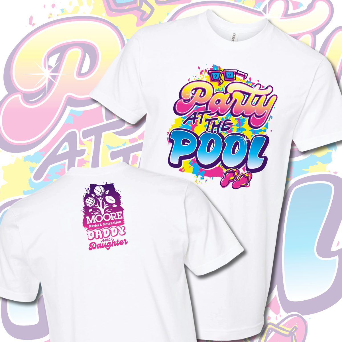 Daddy Daughter Shirts front and back