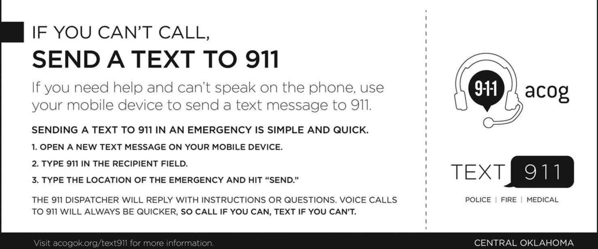 The City of Moore Dispatch Center can now receive Text to 911 messages. The City of Moore Dispatch Center can now receive Text to 911 messages.
