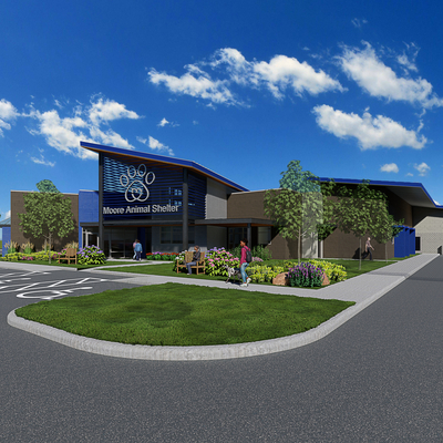 Moore Animal Shelter Rendering - Exterior 2