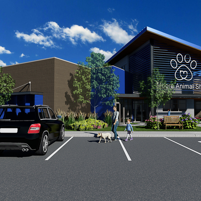 Moore Animal Shelter Rendering - Exterior 4