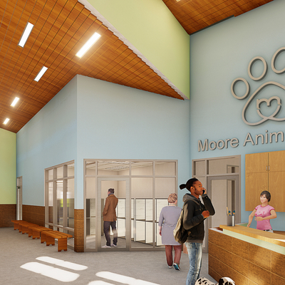 Moore Animal Shelter Rendering - Interior 1