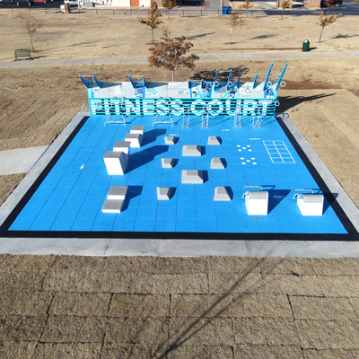 Aerial shot of Fitness Court